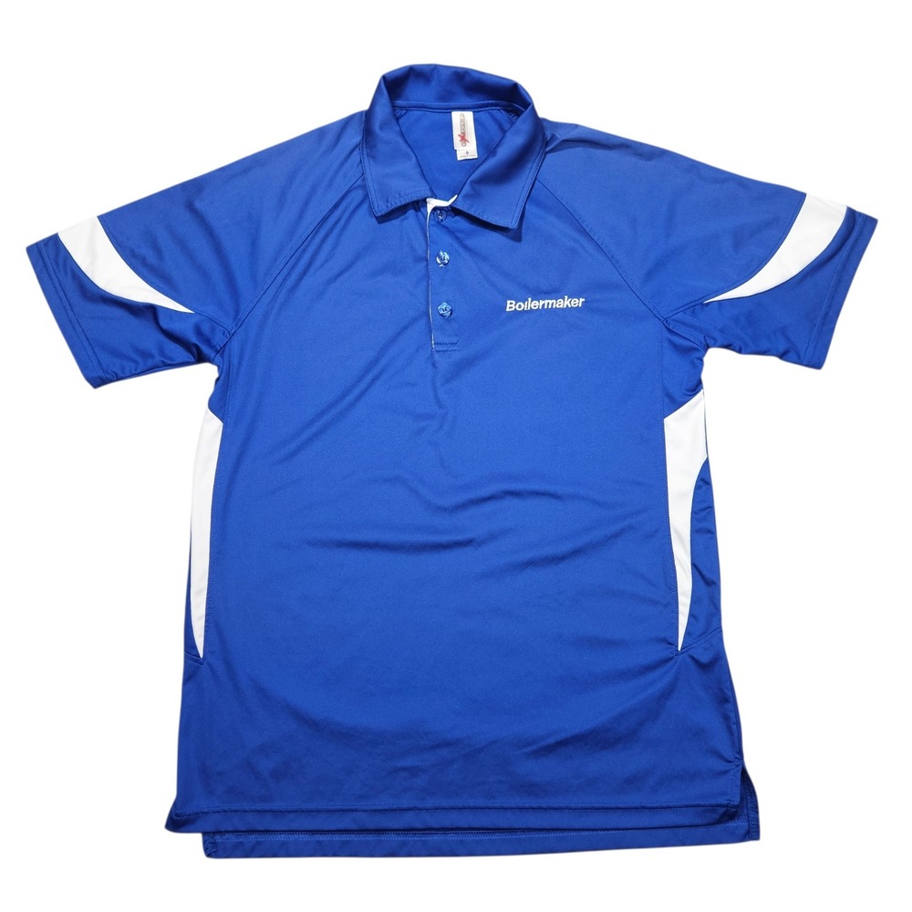 Expert Performance Boilermaker Polo Shirt Blue White Sz S